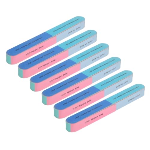HAMPPLIES 8 piezas Bloques Pulidores Uñas Profesionales de Caras con Pasos para Limar Pulir y Brillo Reutilizable y Numerada para Uñas Naturales y Postizas