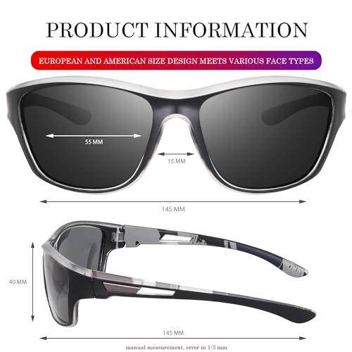 Image of CREEK UV Protected Polarization Sports Sunglasses for Men Driving Cycling Fishing Cricket Sunglasses
