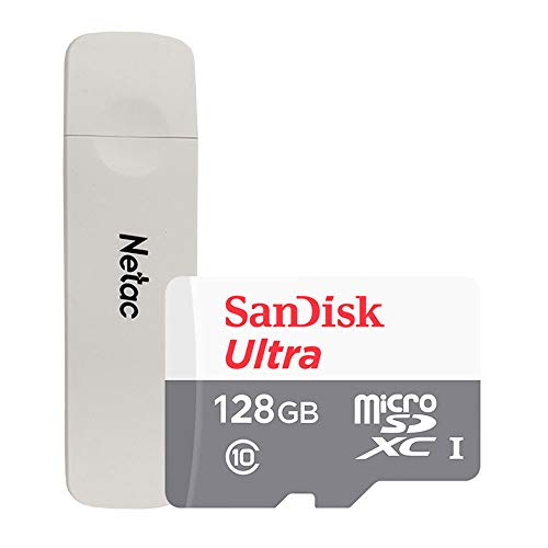 Cartao Memória Micro SDXC 128GB Ultra Sandisk e Adaptador USB.