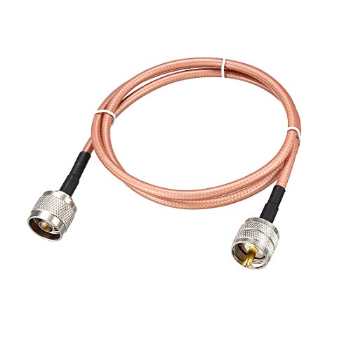uxcell Low Loss RF Coaxial Cable Coax Wire RG-142 N Male to PL-259 UHF Male 120cm
