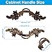 Biaungdo 6 Pcs Vintage Cabinet Pulls Handles, Shabby Chic Drawer Handles European Style Dresser Pulls Vintage Antique Furniture Handles for Dresser Drawer(2-1/2 Inch Hole Center, Bronze)