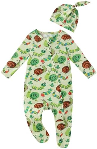 Baby One-Piece Footies Long Sleeve Rompers 2-Way Zipper, Viscose from Bamboo Baby Bodysuit Clothes for Boys Girls
