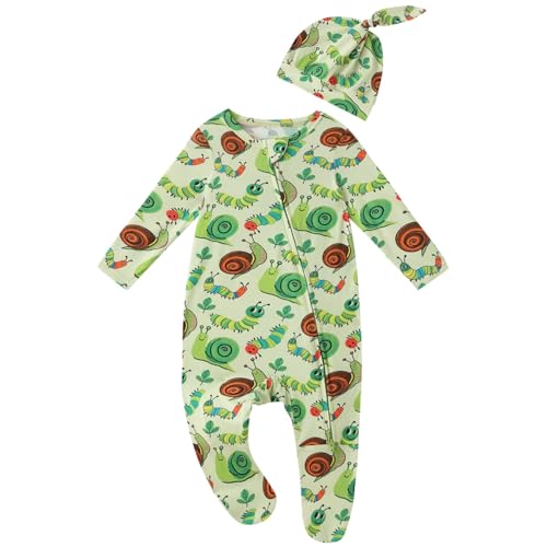 Image of Baby One-Piece Footies Long Sleeve Rompers 2-Way Zipper, Viscose from Bamboo Baby Bodysuit Clothes for Boys Girls
