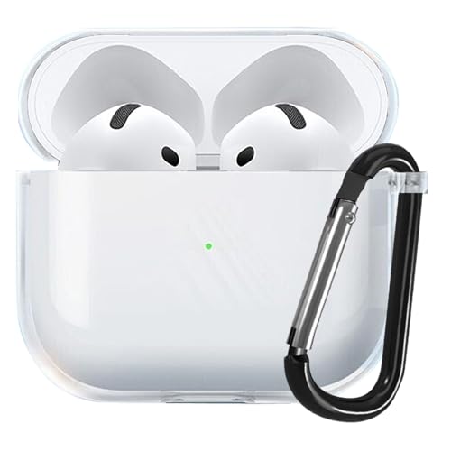 YAODLE AirPods 4 �P�[�X �N���A �Ή� �G�A�[�|�b�Y ��4���� Airpods 4 ��p�J�o�[ TPU�f�� �P�[�X ���C�����X�[�d�\ �L�Y�≘��h�~ �w��ɋ��� �t�b�N�t�� �O�ʂ�LED���B��Ȃ� �n�C�u���b�h�J�o�[(Airpods 4�C