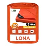 COVALL Lona Impermeable Exterior con Ojales, 5x6 m