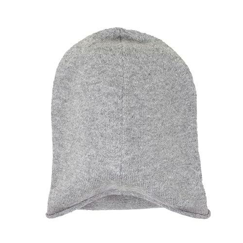 Bonnet d hiver chaud unisexe contre le froid aux oreilles en maille de laine grise douce M