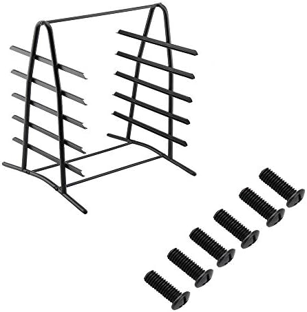 Queiting Mesh Letter Tray 5 Tier Office Filing Trays Holder Desk Tray Organiser Desk Drawer Tray A4 File Storage Mesh Filling Collection (Black)