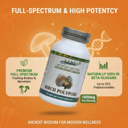 Miniatura 3 de Suplemento de poliporo de abedul (1000 mg) - 120 Cápsulas