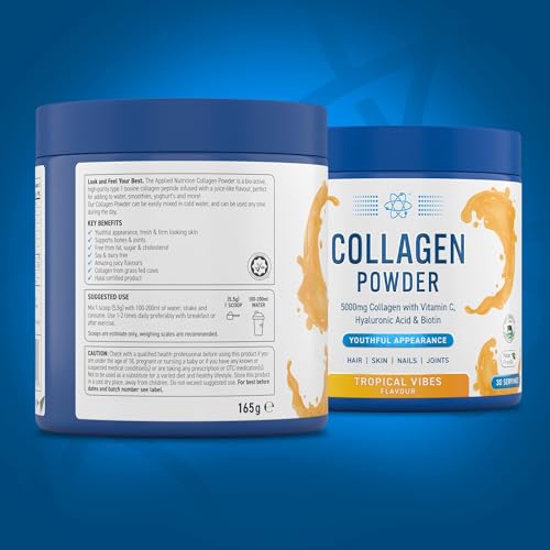 Applied Nutrition Collagen Powder - Tropical Vibes Flavour - 5000mg Hydrolysed Bovine Flavoured Collagen Peptides with Vitamin C, Hyaluronic Acid & Biotin (165g - 30 Servings) - Image 7
