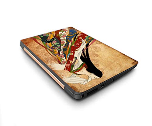 Image of Galaxsia Floral Girl D1 Vinyl Laptop Skin /Sticker /Cover /Decal Compatible for Any 14 Inches Laptop (Hp /Dell /Sony /Acer /Lenovo /Asus. Etc) Or Notebook.