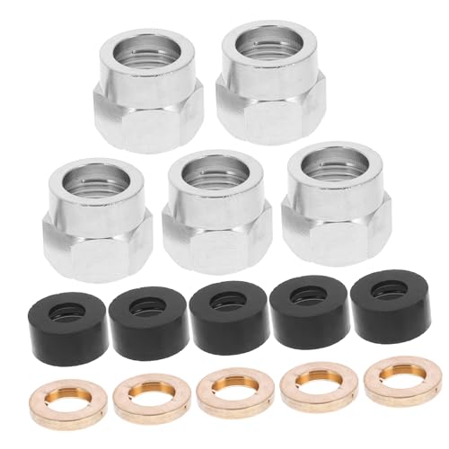 CIYODO Replacement Gas Tube Nut Set 3/8 Inch Flare Nut Thickened Steel Cap for Gas Lines