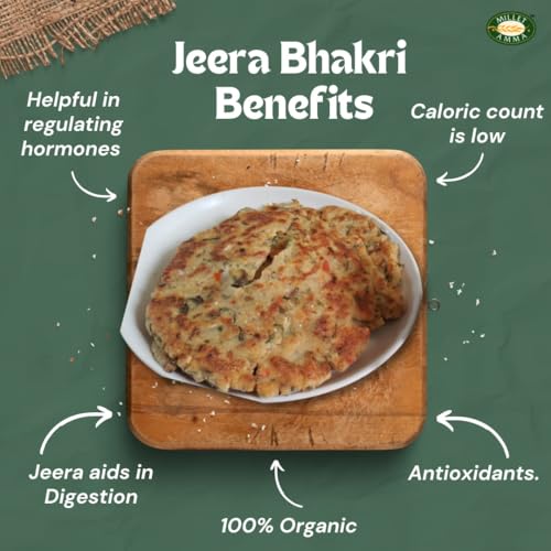 Image of Millet Amma Baked Jeera Bhakhri - 360 Gms | (Pack of 2 - Each 180 Gms) | Ready to Eat | Best Choice for Snack Time, Parties & Events | Healthy Traditional Gujarati Snacks..