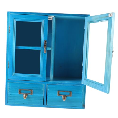 DECORNIJIA Gabinete de Pared de Madera Rústica con Puertas Dobles Armario de Almacenamiento Vintage para Cocina Fácil Instalación y Gran Capacidad Mueble Colgante Multifuncional para Hogar