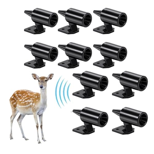 10 Sifflets Ultrason Anti Gibier,Sifflet Ultrason Chien et Sifflet de Survie - Répulsif Animaux pour Véhicules Activé par le Vent,Installation Facile pour...