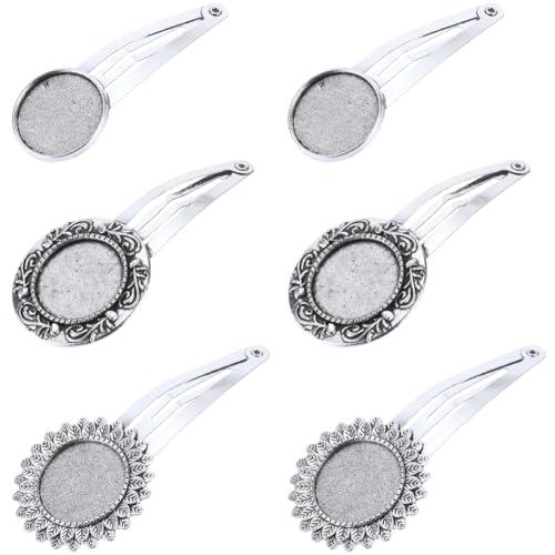 Pinces à cheveux alliage argenté SUNNYCLUE support 2cm pour pierres précieuses et décorations