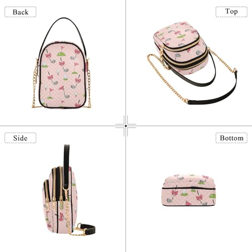 Image of MCHIVER Golf Crossbody Bag for Women Cell Phone Purse Wallet with Removable Chain Shoulder Handbag