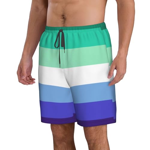Mlm Pride Flag Gay Man Pride Boardshorts Beach Workout Shorts Drawstring Swim Pants Quick Dry Swim Shorts for Mens2