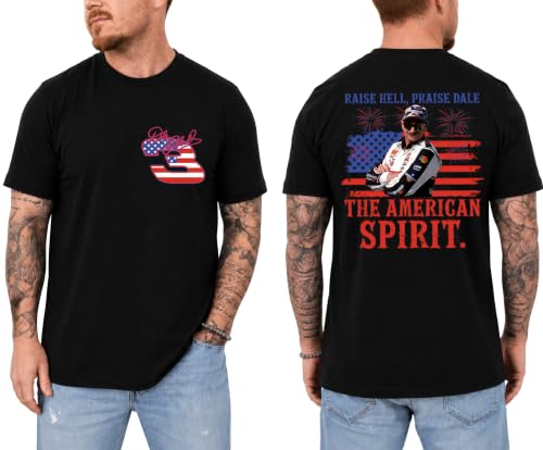 Raise Hell Praise Dale Shirt, Dale Inspired T-Shirt, American Spirit Racing Tee, 4th of July Racing Fan Shirt Black