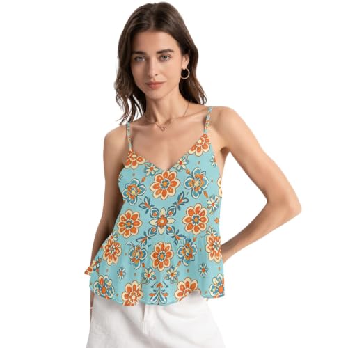 Caraco en mousseline de soie premium au motif floral délicat