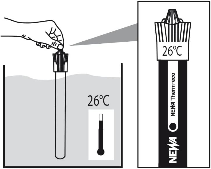 Newa Therm Eco Heater Submersible Adjustable Aquarium Heater with Suction Cup, 300 watt