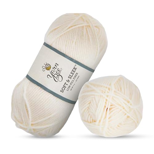 Yarn Bee Medium Yarn for Crocheting & Knitting – Soft Yarn Skein – 232 Yards of 100% Low Pill Acrylic Yarn for Crocheting Blankets, Hats, & More – DIY Handcrafting Accessories