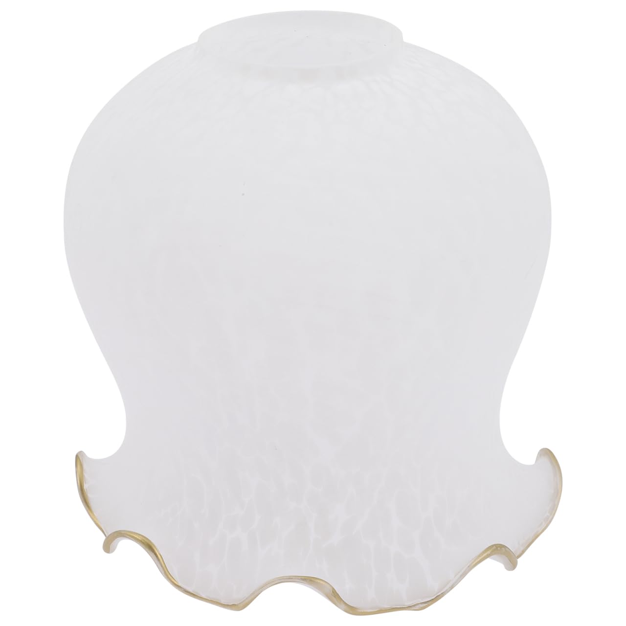 Sewroro Frosted Glass Flower Shaped Lampshade Durable Ceiling Lamp Cover for Chandelier and Wall Lights Soft Light Diffuser for Living Room Bedroom Dining Study Office Use