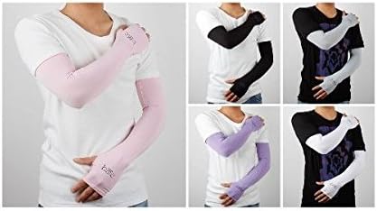 b.m.c BMC 5 Pairs Anti-Slip Thumb Hole UV & Sun Protection Compression Arm Sleeves (Assorted Colors)