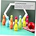 BESPORTBLE Nature Wood Bowling Toy Set Boys and Girls Outdoor Indoor Game 360° Polished Enhance Skills Safe for Toddlers