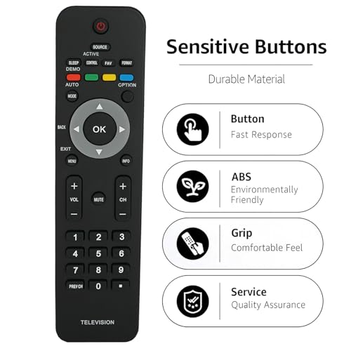 Télécommande TV Philips de rechange avec touches de navigation fluides et longue portée - 3