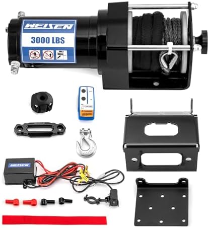 WeiSen 3000lb Electric Winch Kit with Rocker Switch and Winch Mou...