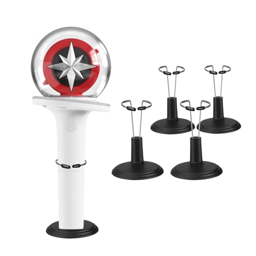 spansee Lightstick Stand Kpop, Holder for Official Lightstick, Display Stand Compatible for Stray Kids Lightsticks/ Enhypen Lightstick/ Ateez Lightstick/ Twice Lightstick, Set of 5, Black