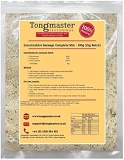 Lincolnshire Sausage Complete Dry Spice Mix - 100g (1kg Batch) Just add Meat, Water to make your own sausages.