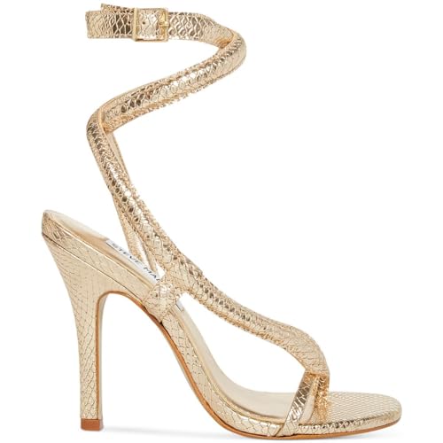 Steve Madden Womens SCALIA Faux Leather Snake Strap Heels2