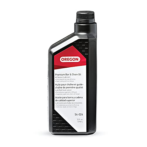 Image of Oregon 54-026 Premium Bar and Chain Oil and Lubricant for Chainsaws, 1 Quart Bottle (32 fl.oz / 946 ml)