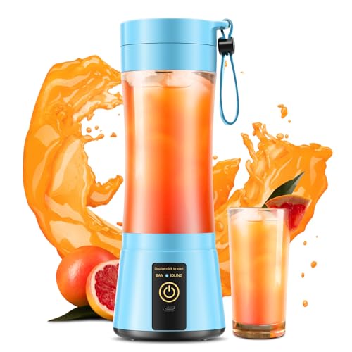 Image of Cordless Portable Personal Blender - Mini Blender Make Smoothies | 380ml BPA-Free Small Blender, 6 Steel Blades, Quick Blend, Personal Size, Easy Clean, Leak-Proof, Suit in Sports /Office /Gym