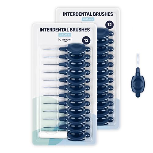 By Amazon Spazzolino interdentale, 0,60 mm, 24 pezzi, Blu Scuro