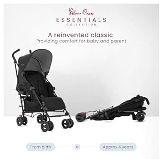 Silver Cross Essentials - Zest Pushchair - Foldable Travel Stroller - Everyday Travel Stroller - Buggy - Newborns to 4 Years - Space