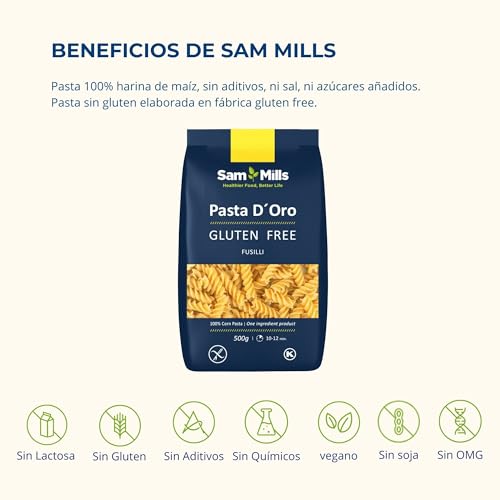 Miniatura 5 de Sam Mills - Fusilli Sin Gluten - 1 Paquete De 500 G - 100 Harina De Maíz - Fabricado En Instalaciones Sin Gluten - Mejora El Tránsito Intestinal - Ideal Para Dietas Veganas