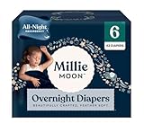 Millie Moon Overnight Baby -Diapers- (Size 6 and Count -42) Super Absorbent Disposable Diaper for All Night Protection