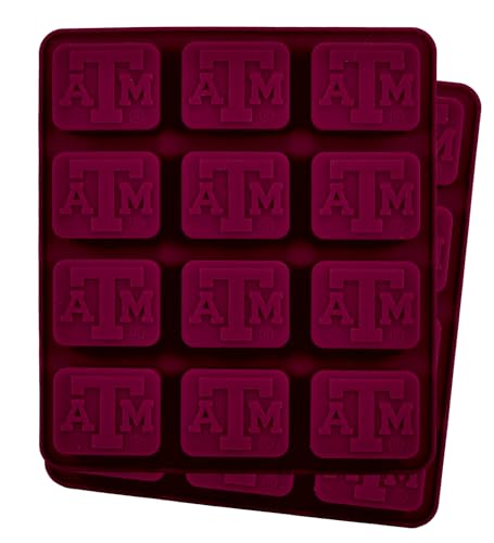 MasterPieces NCAA Texas A&M Aggies Large Ice Cube Tray Set of 2 - Silicone Tray for Candy & More