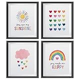 Inspirational Quote You Are My Sunshine Poster Prints for Home Girls Room Kids Room Nursery Classroo