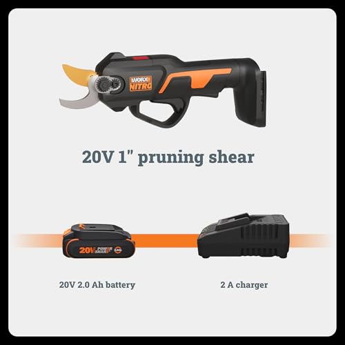 WORX Cordless Pruning Shear, 20V Powered Lopper, WG330 - image 9