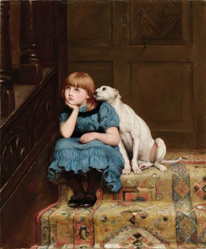 Toile Sympathy Briton Rivière 60x90cm pour habiller un mur vide de salon