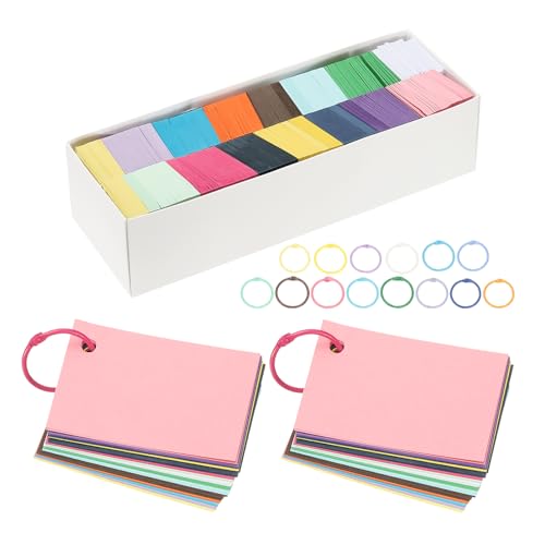 Petites Cartes Flash Index PATIKIL Multicolores | Pour Révisions et Bureau Zen