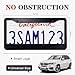 Matte Black License Plate Frames - Airxwills License Plate Covers, 2 Packs Universal Aluminum Tag Frame for Front and Rear Car Tags.
