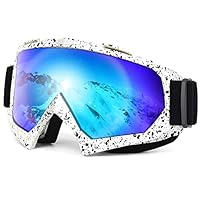 Adult Snow Ski Goggles, Snowboard Goggles for Youth, Teens, Men & Women, Wide View Snowmobile Goggles