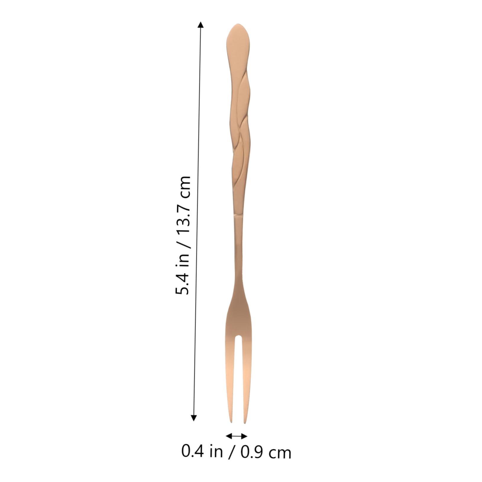 MAGICLULU 20pezzi Forchette Per Frutta Acciaio Inossidabile Doppio Dente Eleganti Forchettine Per Dessert e Insalate Per Feste e Eventi Hotel e Bar Oro Rosa