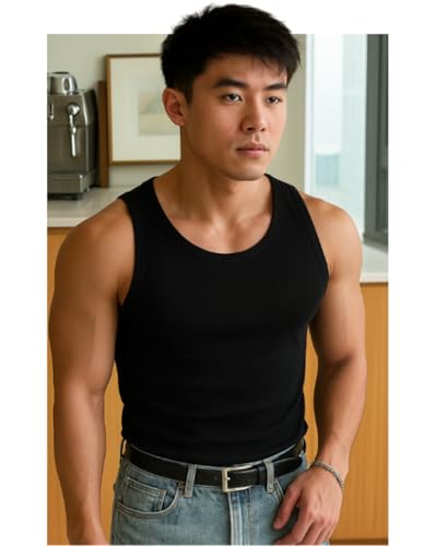 Image of Rockwell Men's Premium Cotton Vest - Sleeveless Gym Undershirt | Breathable, Stretchable & Skin-Friendly Innerwear for Everyday Comfort | Pack of 2 |301
