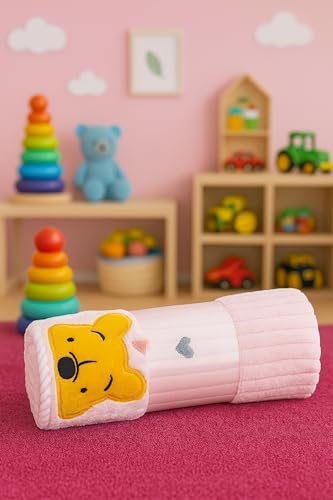 Image of DIVYAM Kids Bath Towel Set of 2, 425GSM Soft Microfiber Towels for Newborns, Toddlers & Kids, Absorbent & Quick Dry, 120 x 60 cm, Cute Bear Print, Lightweight & Travel Friendly