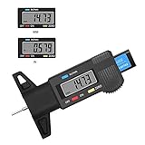 [Leicht zu lesen] Reifentiefenmesser ist mit einem großen digitalen LCD-Bildschirm gekoppelt. Sie könnten das Messergebnis klarer und genauer mit ihm als einem klassisch man lesen. Und man konnte leicht das Lese Modell ändern mit One-Touch der ,Zoll / mm' Taste.